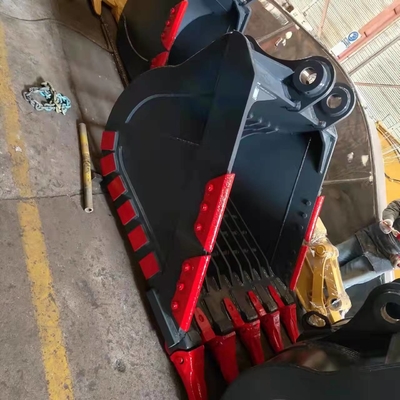Capacidade Excavadora pesada balde Q355B Hardox550 800-1200mm 0,25-4,3cbm Dentes de tungstênio