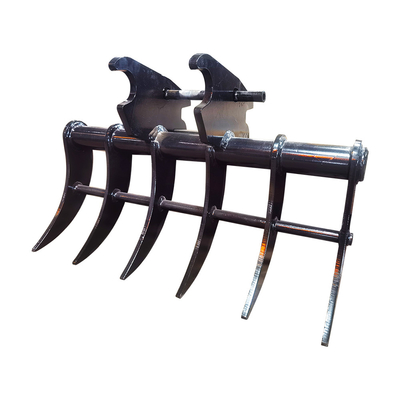 Mini Excavator Attachment Brush Rake Grapple 3-50 Ton Excavator Raiz Rake para venda