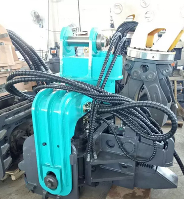 Excavadora de 30 toneladas Maquinaria de Construção Anexo de martelo vibratório hidráulico com braço de vice de 2,5 m e Q355/NM400/HARDOX450