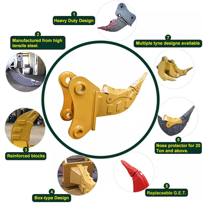 Venda direta Ripper de excavadora de qualidade confiável OEM Ripper de excavadora personalizado 1 ano de garantia