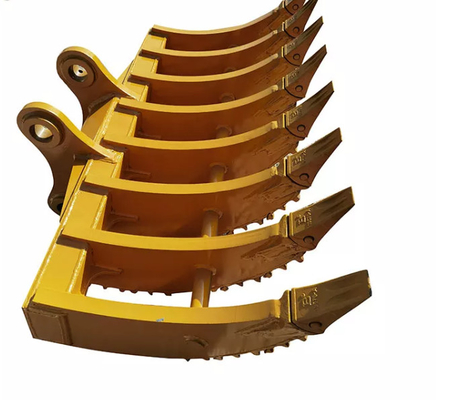 200-4000kg de aço de Escavação Pincel Rake com Tines afiados Paleta de cores personalizável