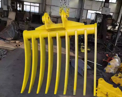 3 10 toneladas raiz de escavadeira raquete balde de agarrar raquete para mini-excavadores anexos