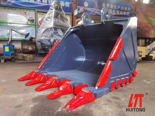 Resistência Excavadora Rock Bucket Amarelo/Negro Q355/NM400/Hardox400 280-4300kg Dentes personalizados Nova condição